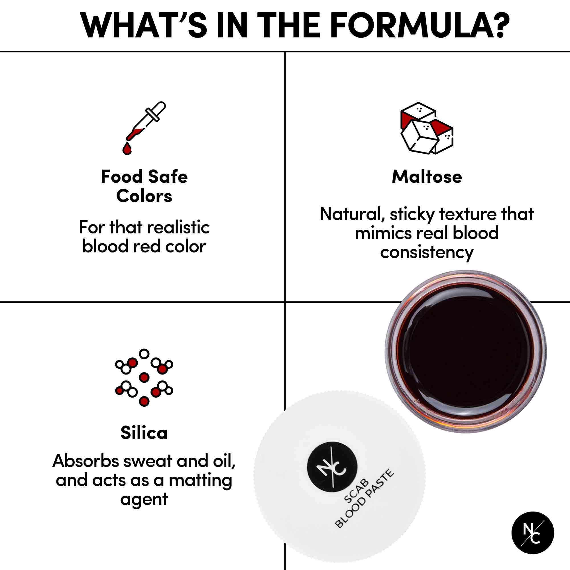 Scab Blood Paste Professional SFX Makeup for Realistic Cuts and Wounds, 1.41 Oz.