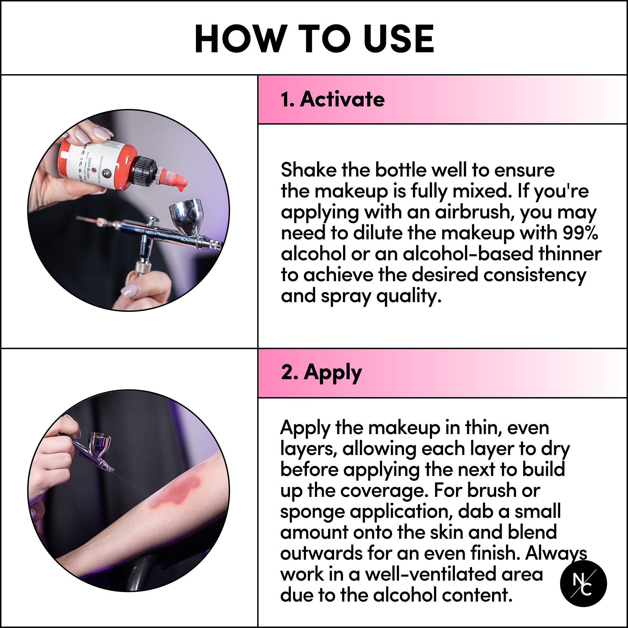 Flesh Tone Alcohol Airbrush Paints - 2 fl oz