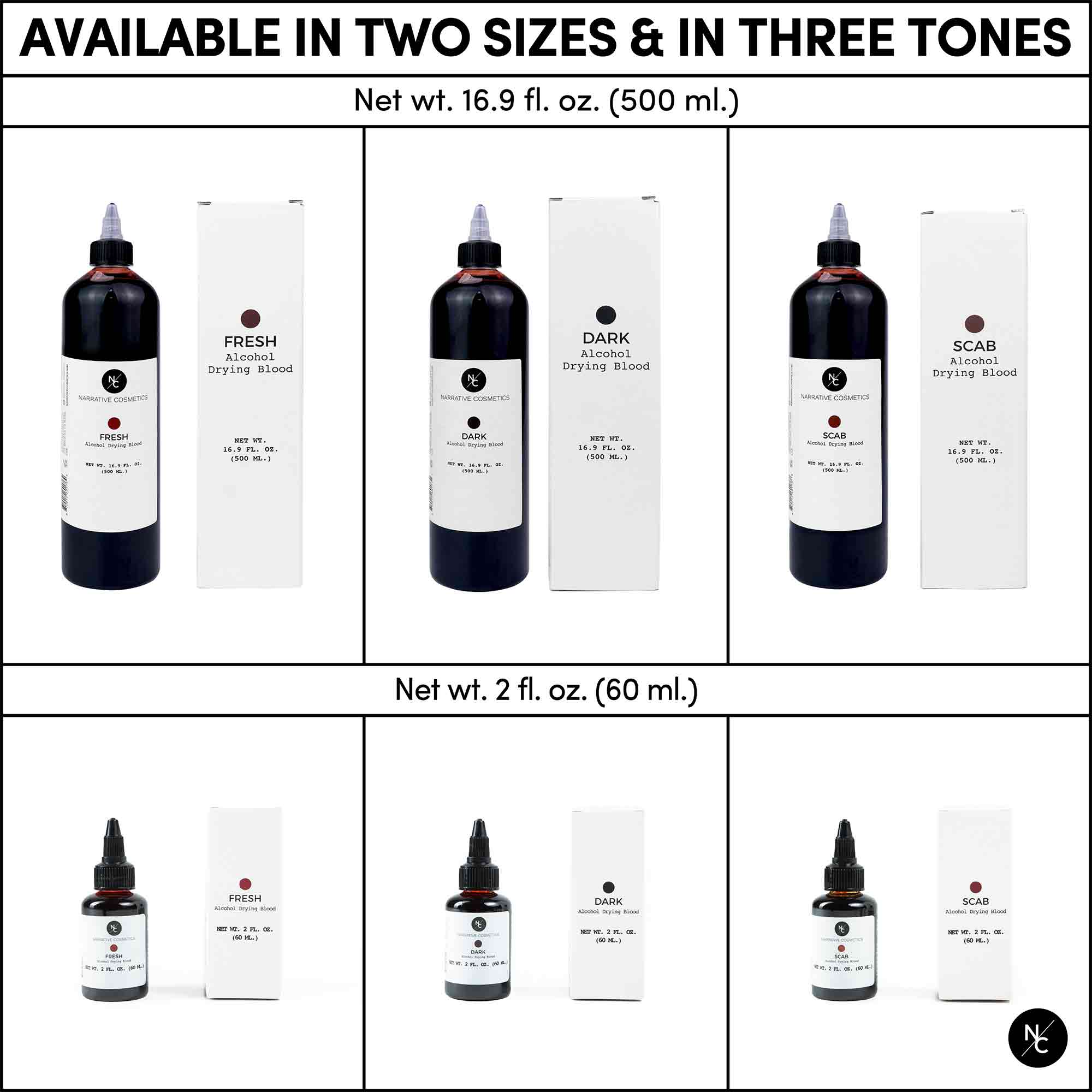 Alcohol Drying Blood bottle size guide