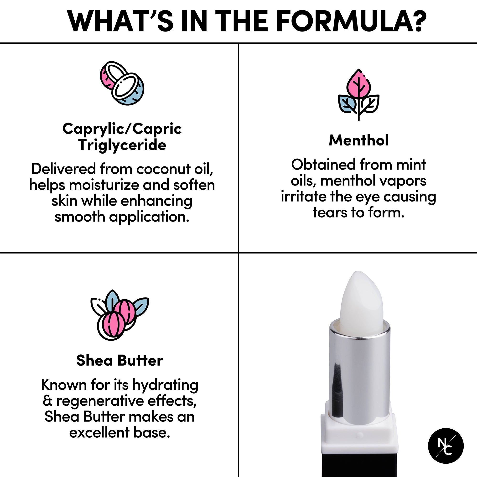 What’s in the formula Tear Stick ingredient graphic