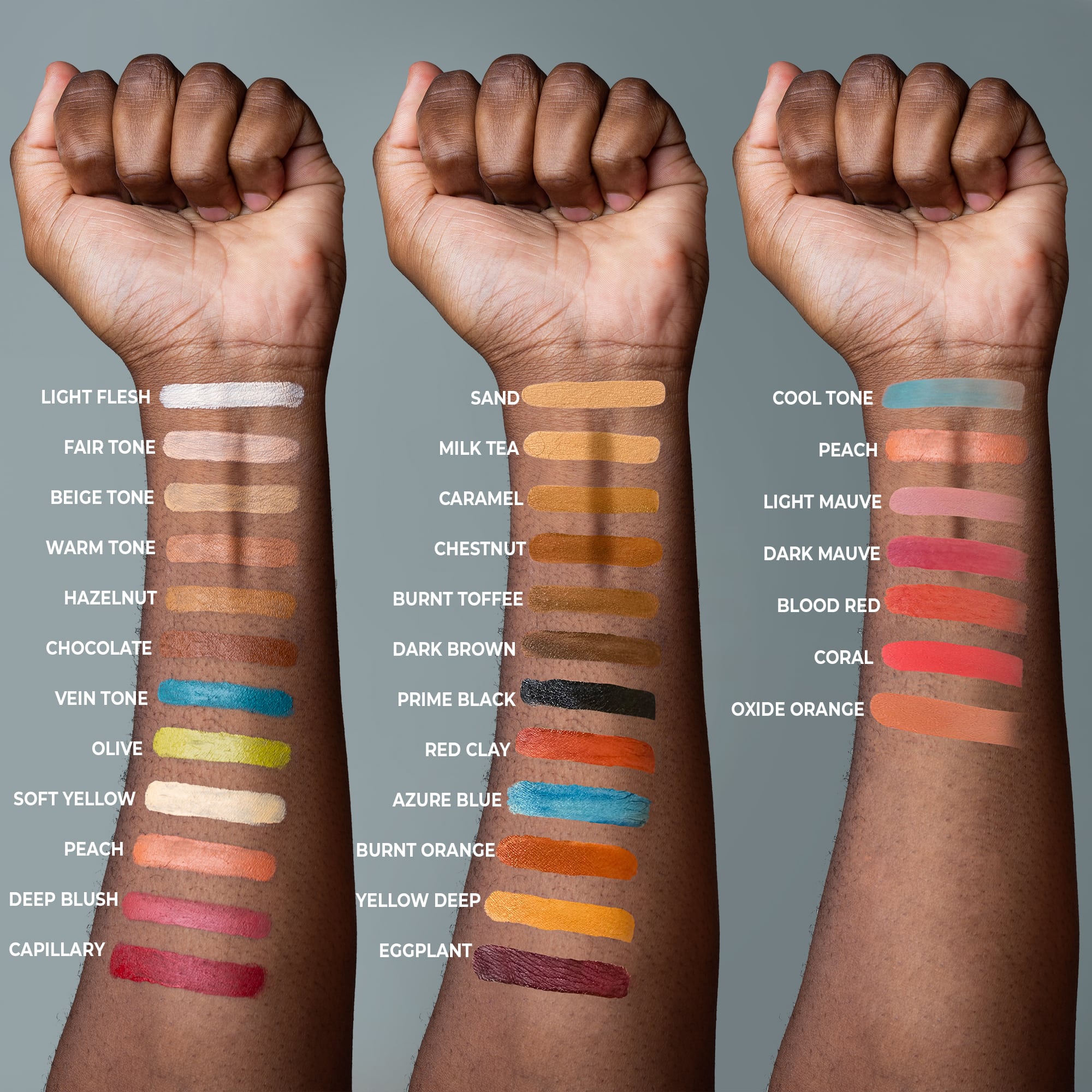 Narrative alcohol palette refill pans for custom SFX kits