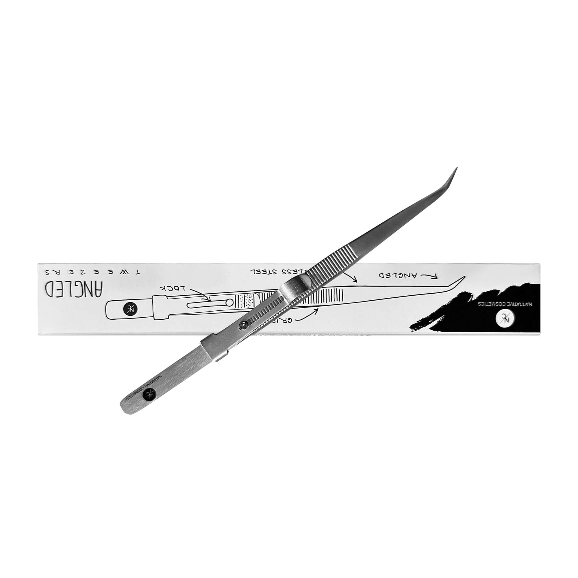 Stainless Steel Tweezers with Sliding Lock