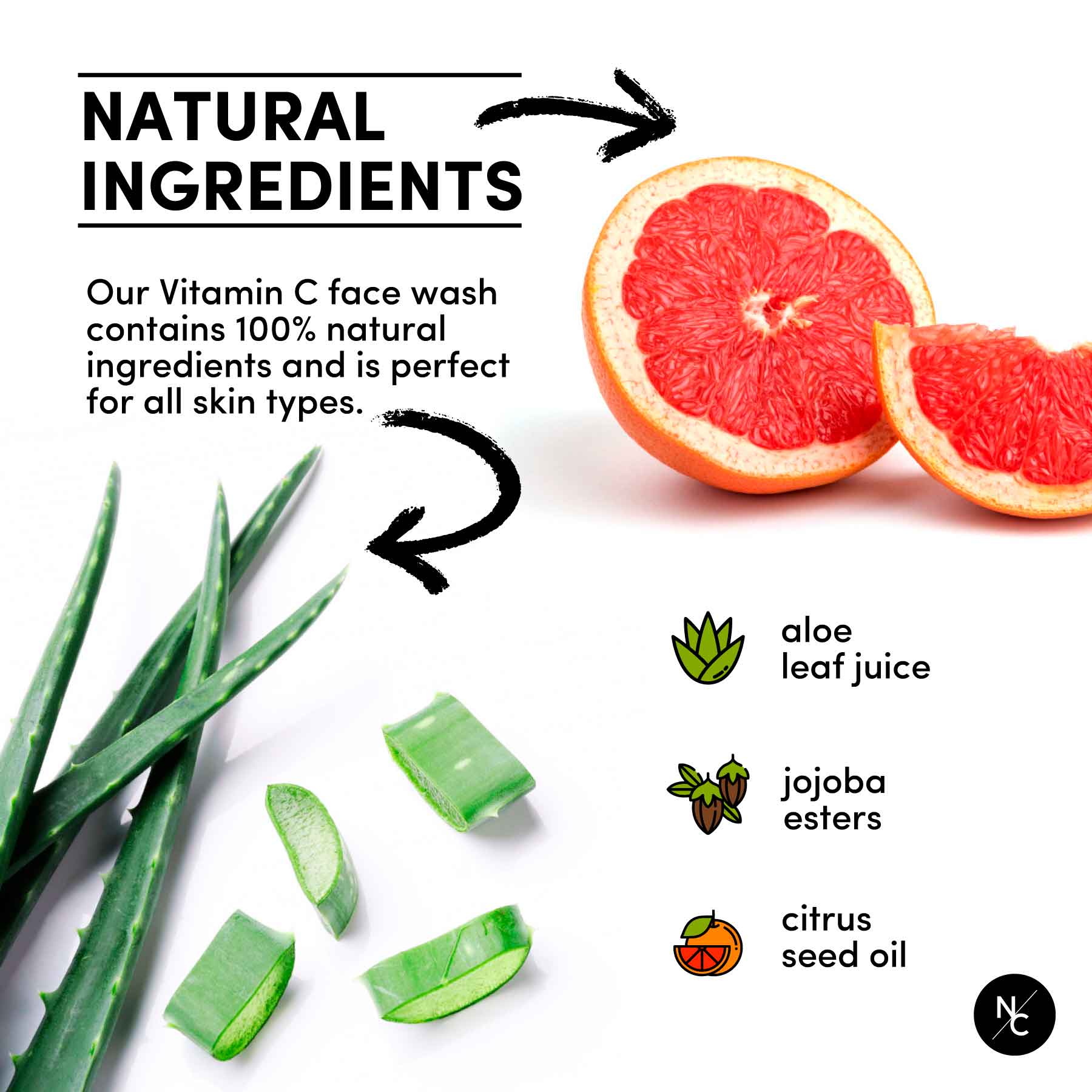 Vitamin C Face Wash Cleanser 6.7 Fl Oz (200ml)