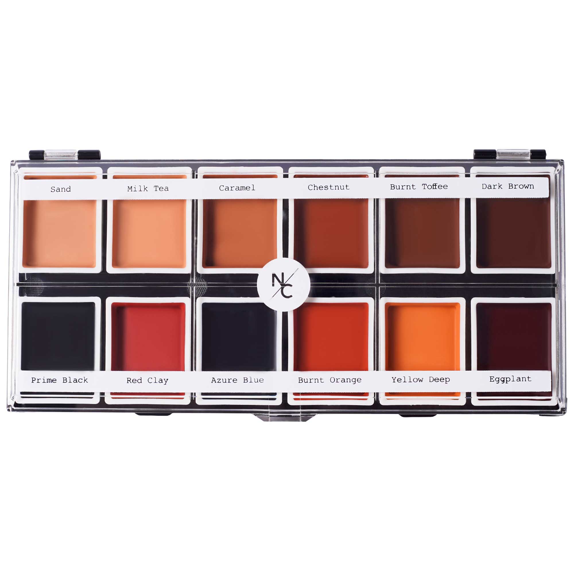 Dark Flesh Tone Alcohol Activated Palette shade layou