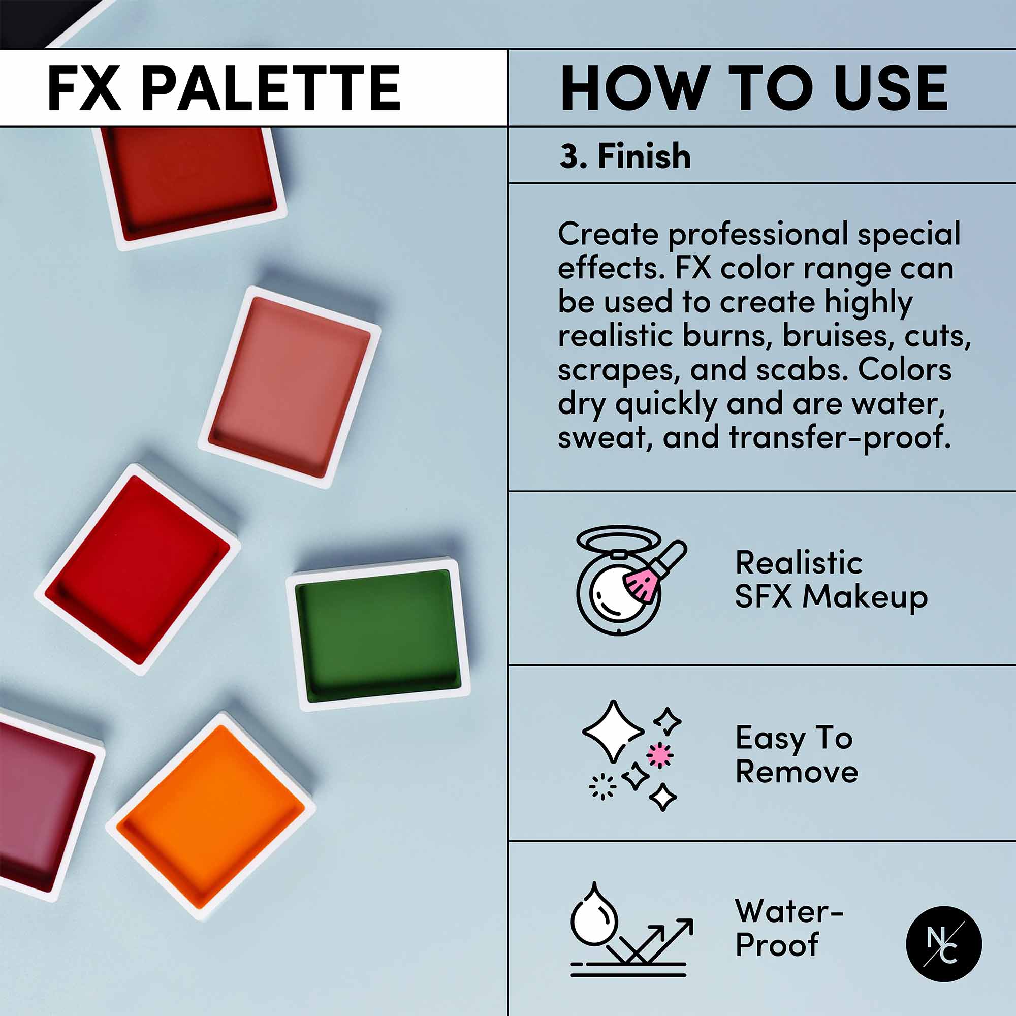 FX palette refill and color instructions