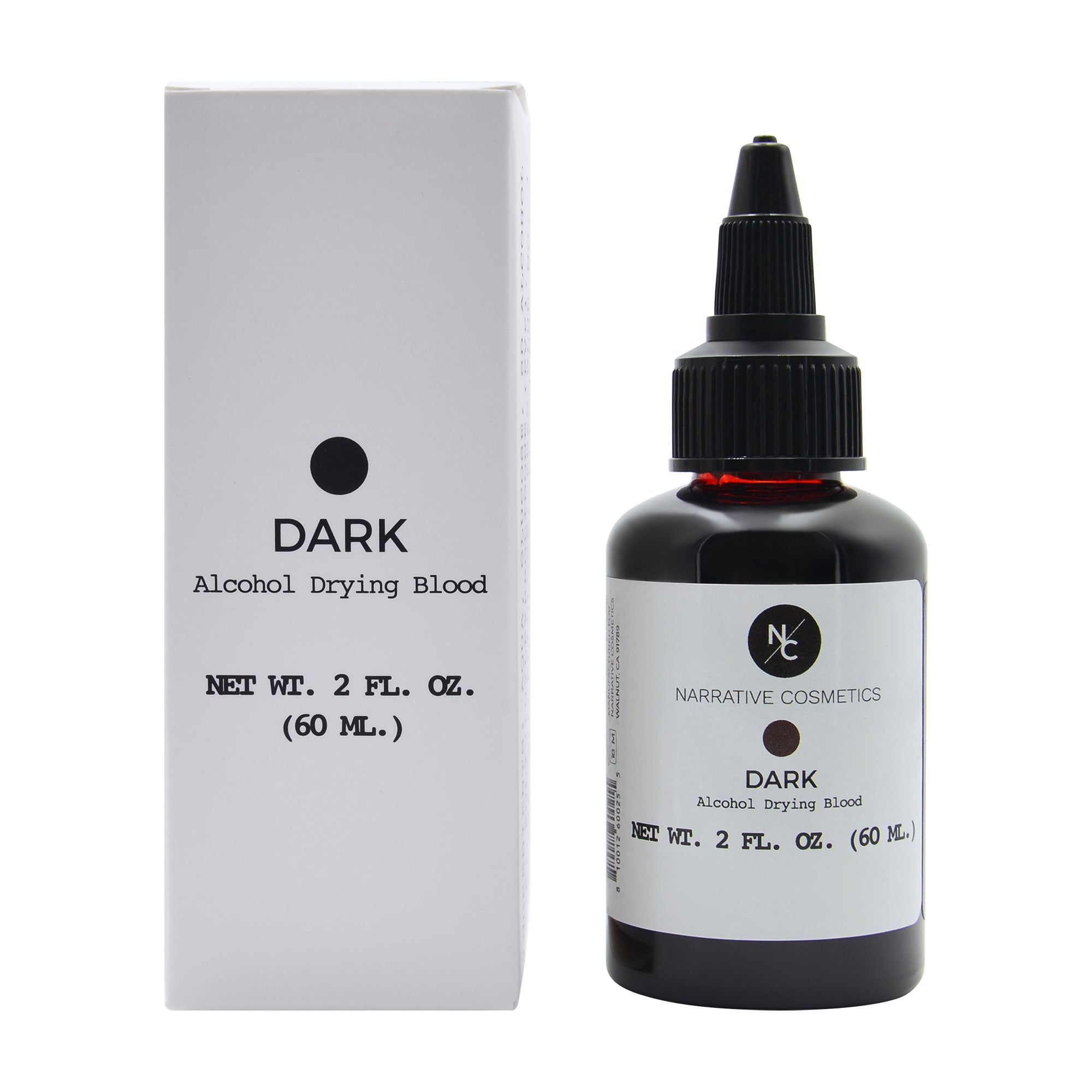 Dark Alcohol Drying Blood bottle and box