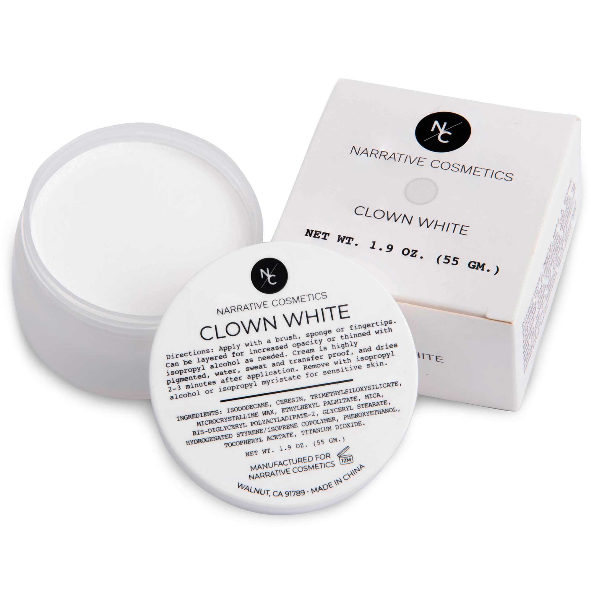Quick Drying Clown White Cream Makeup
