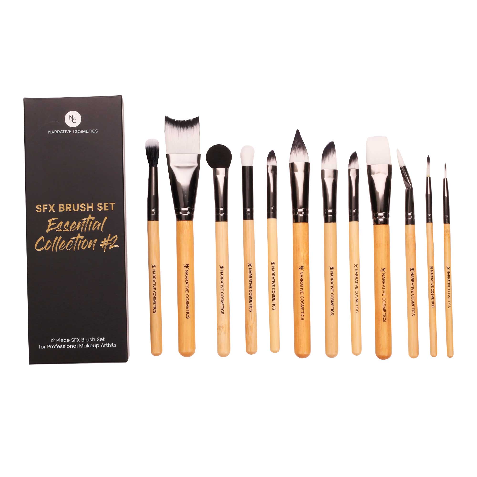 Essential SFX Makeup Brushes for SFX Makeup Artists for Film, Theater, and Halloween - Collection