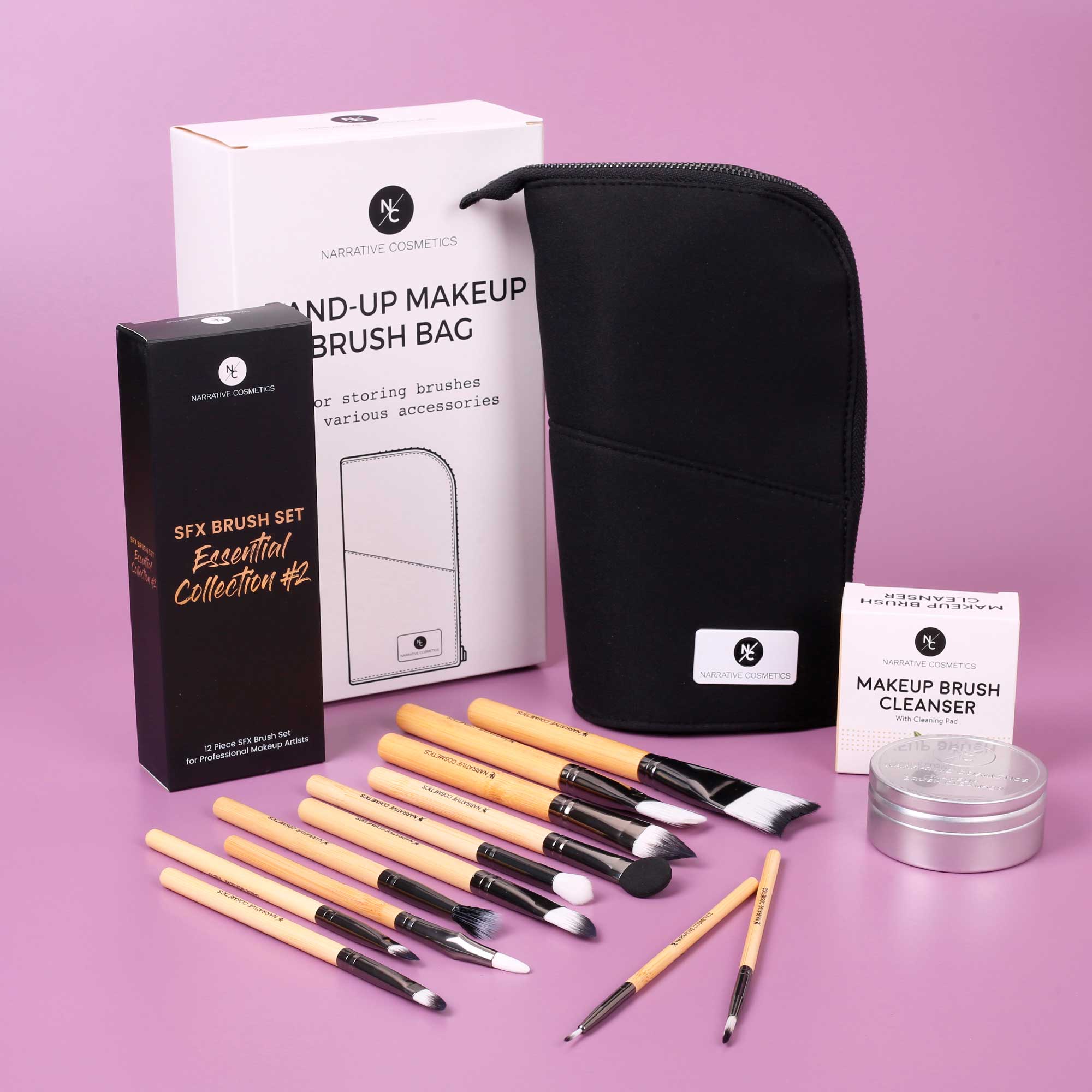 Essential SFX Makeup Brushes for SFX Makeup Artists for Film, Theater, and Halloween - Collection