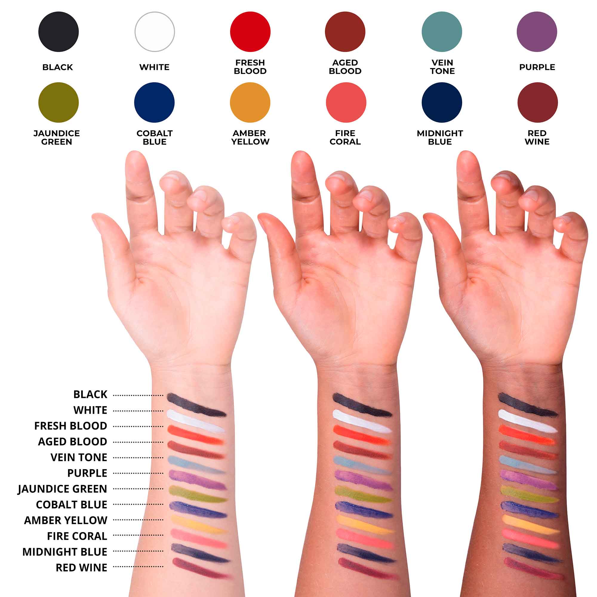 Quick Drying Primary FX Cream Makeup Palette