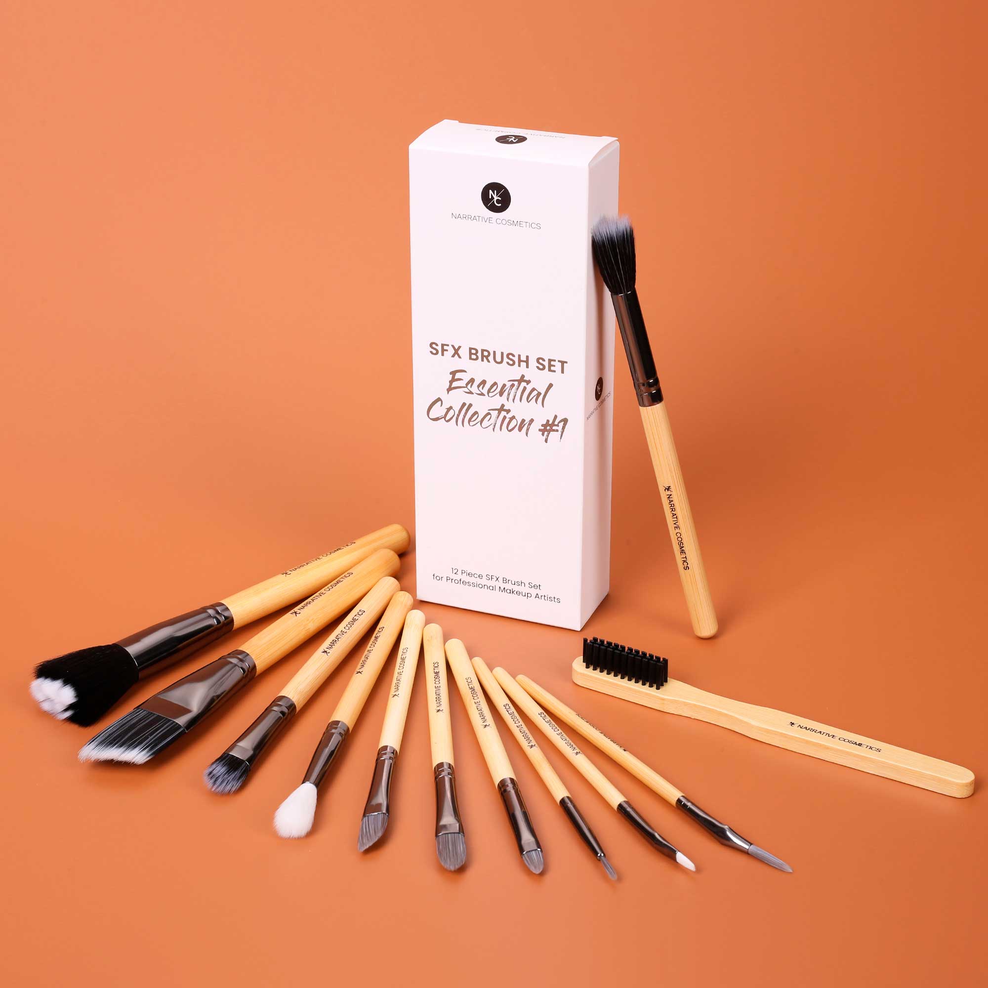 Essential SFX Makeup Brushes for SFX Makeup Artists for Film, Theater, and Halloween - Collection