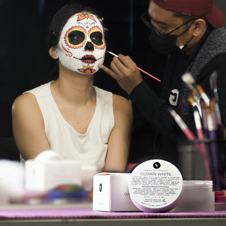 Quick Drying Clown White Cream Makeup
