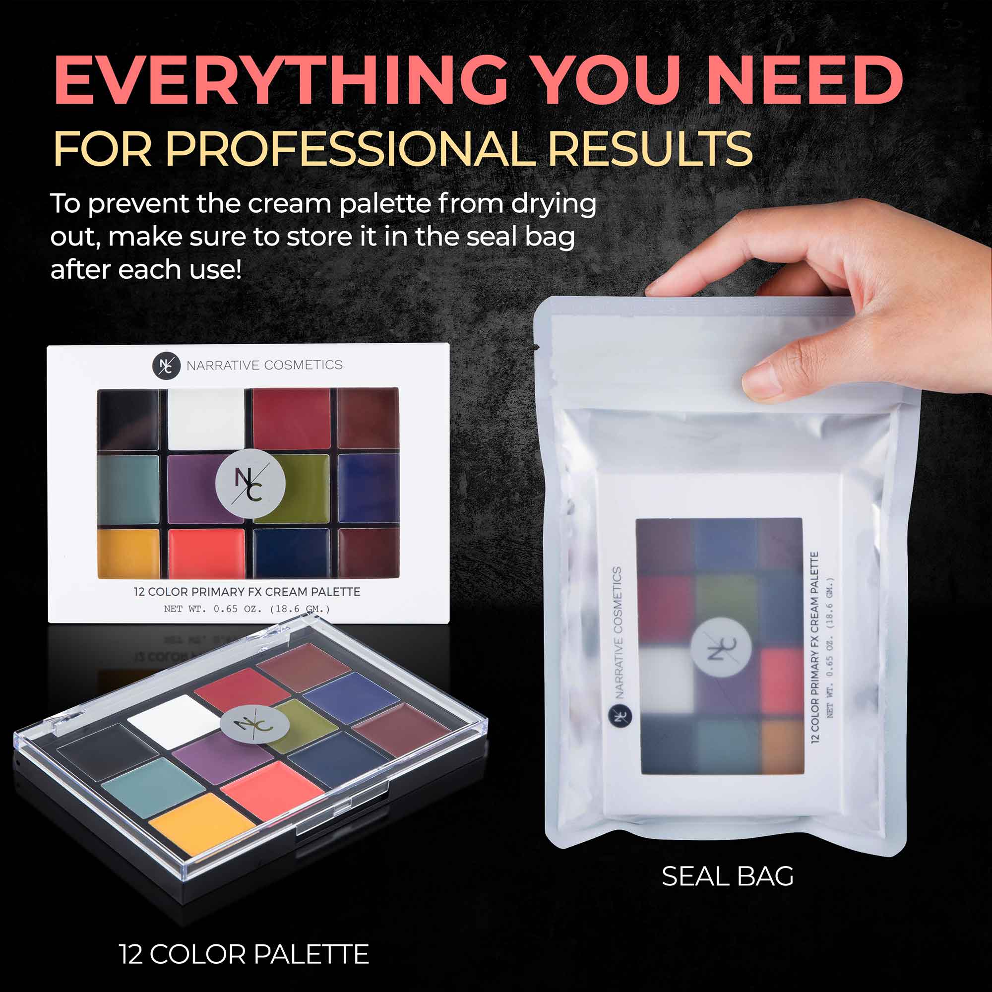 Quick Drying Primary FX Cream Makeup Palette