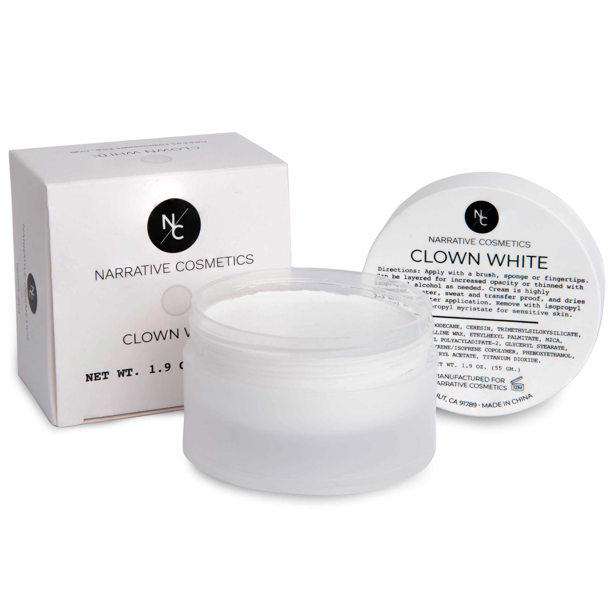 Quick Drying Clown White Cream Makeup