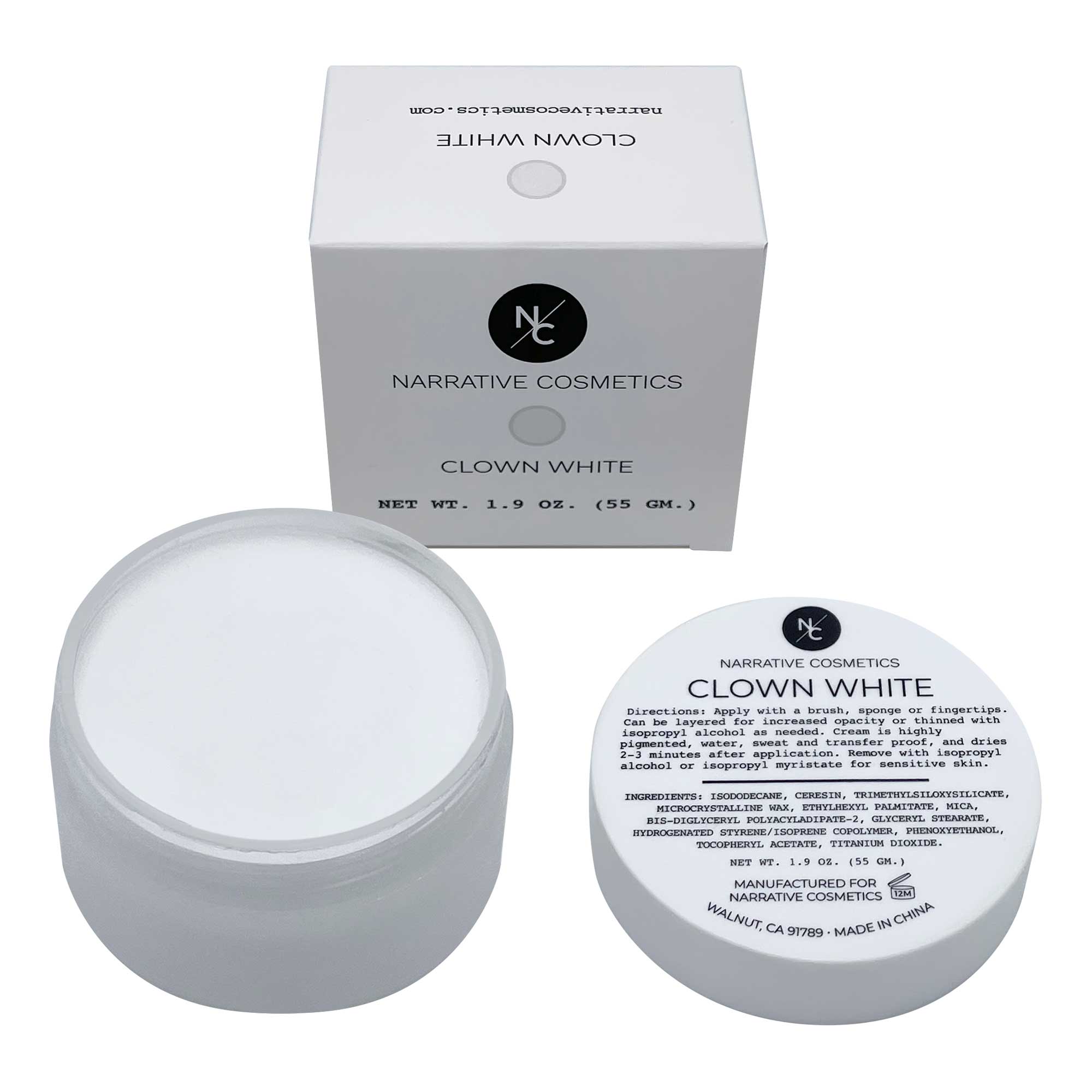 Quick Drying Clown White Cream Makeup