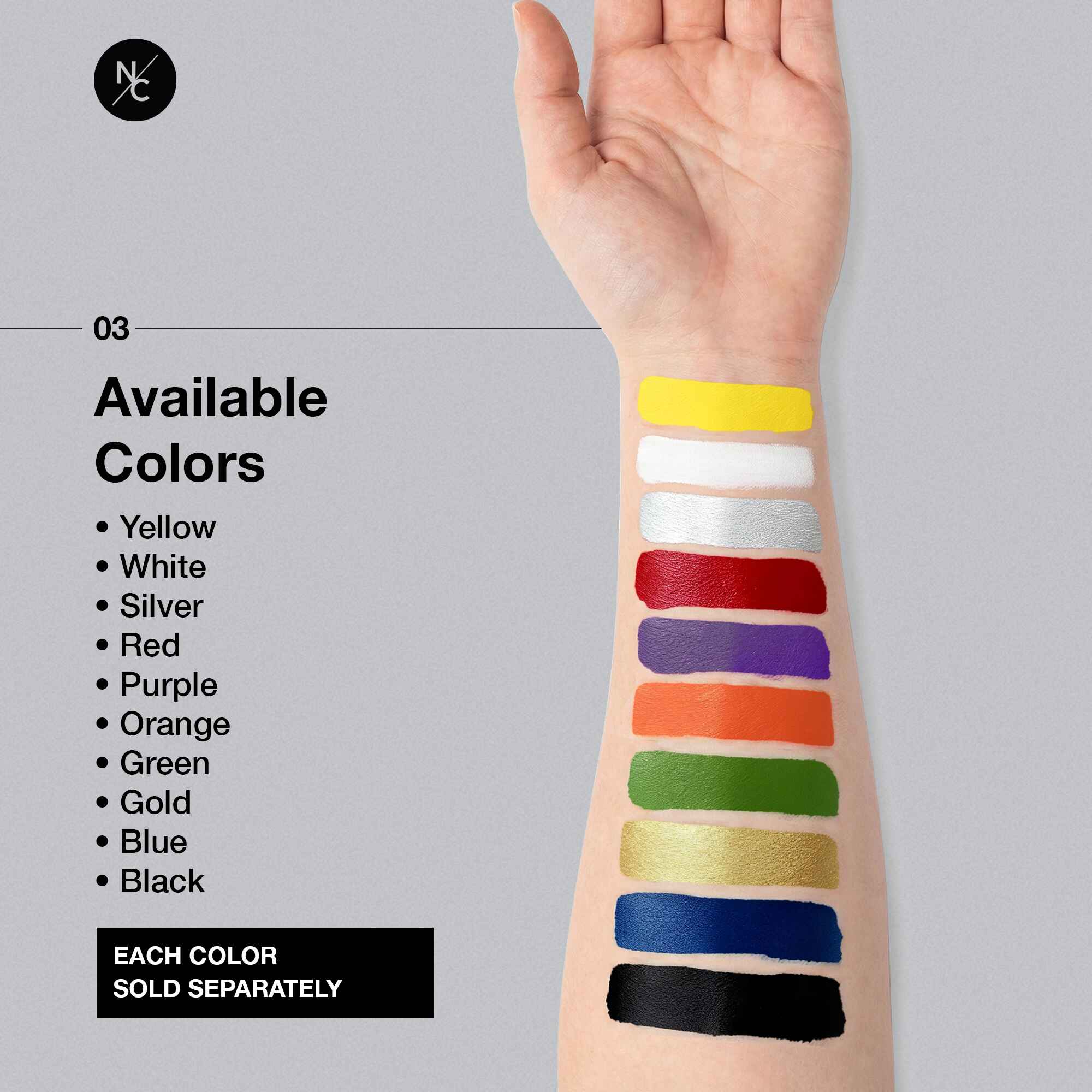 Water-Activated Face &amp; Body Paint Single Cake - 20g