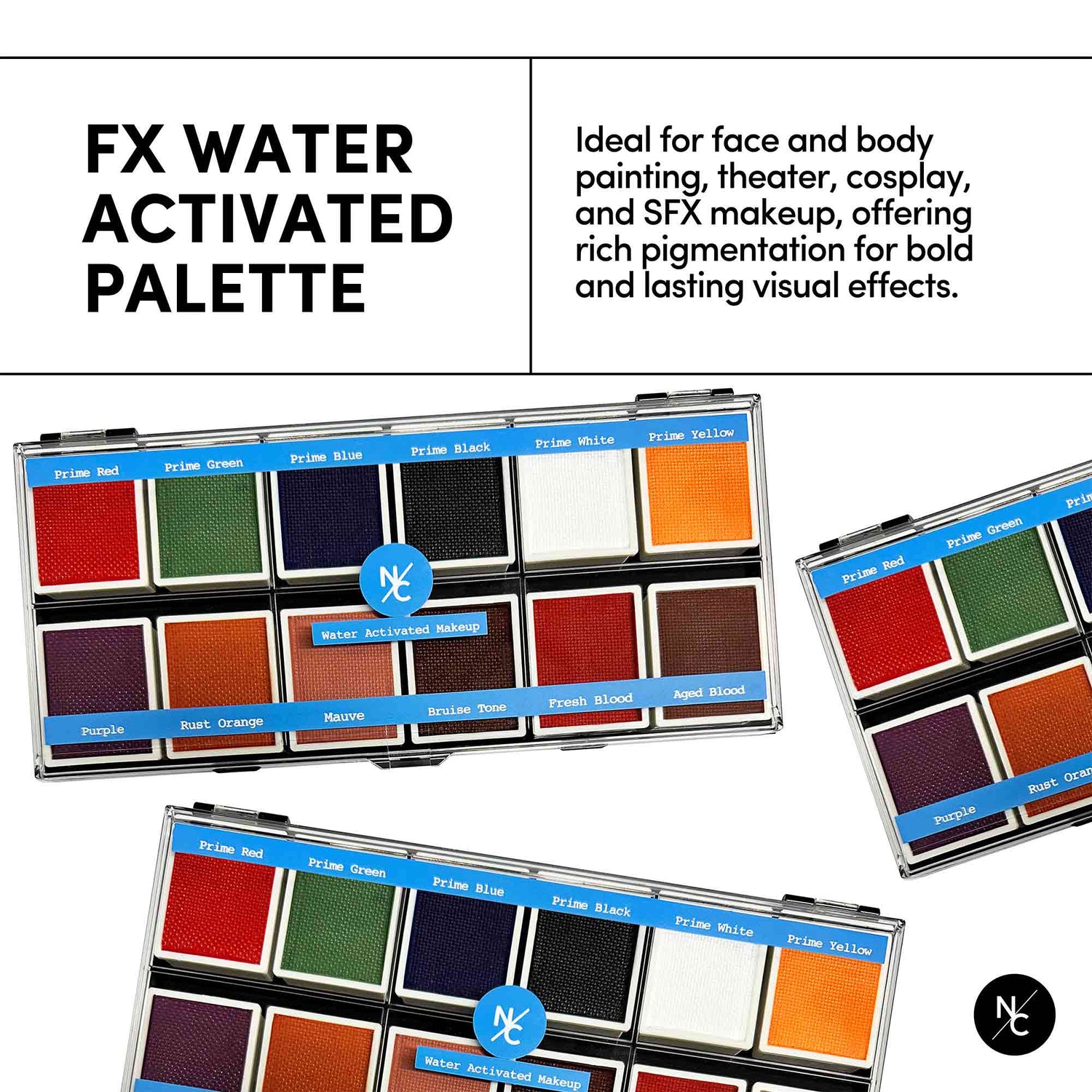 12 Color FX Water Activated Palette