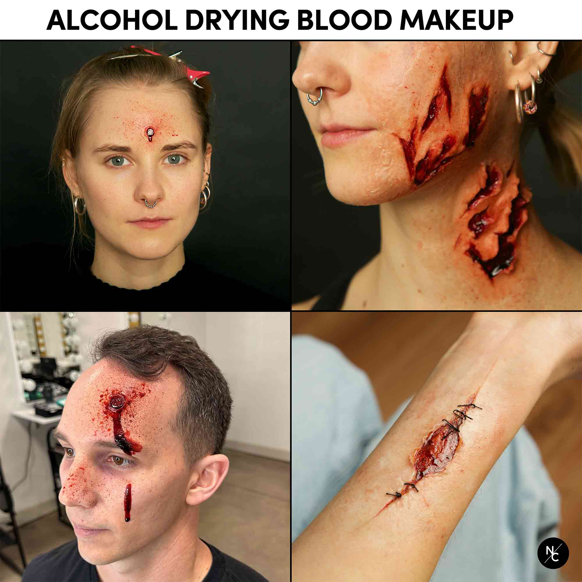 Alcohol Drying Blood used for realistic SFX wound makeup