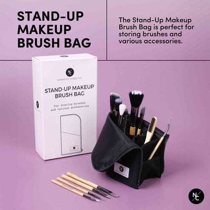 Stand-up Foldable Makeup Brush Bag for Professional Makeup Artists
