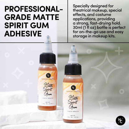 Professional-Grade Matte Spirit Gum Adhesive - 1 Fl. Oz.
