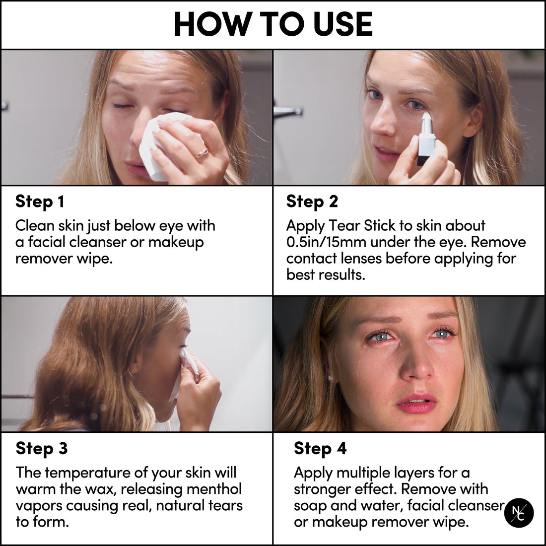 Tear Stick Menthol-Infused Wax for Natural Tears on Cue