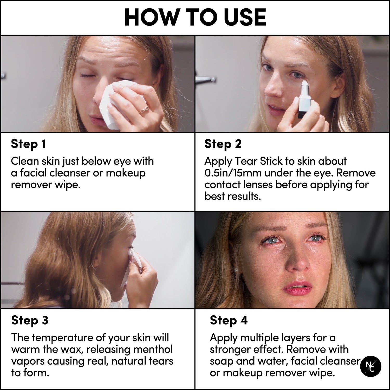 Tear Stick Menthol-Infused Wax for Natural Tears on Cue