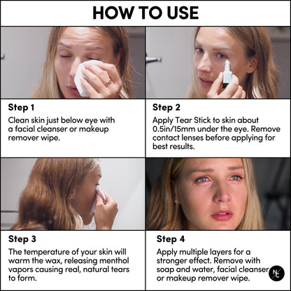 Tear Stick Menthol-Infused Wax for Natural Tears on Cue