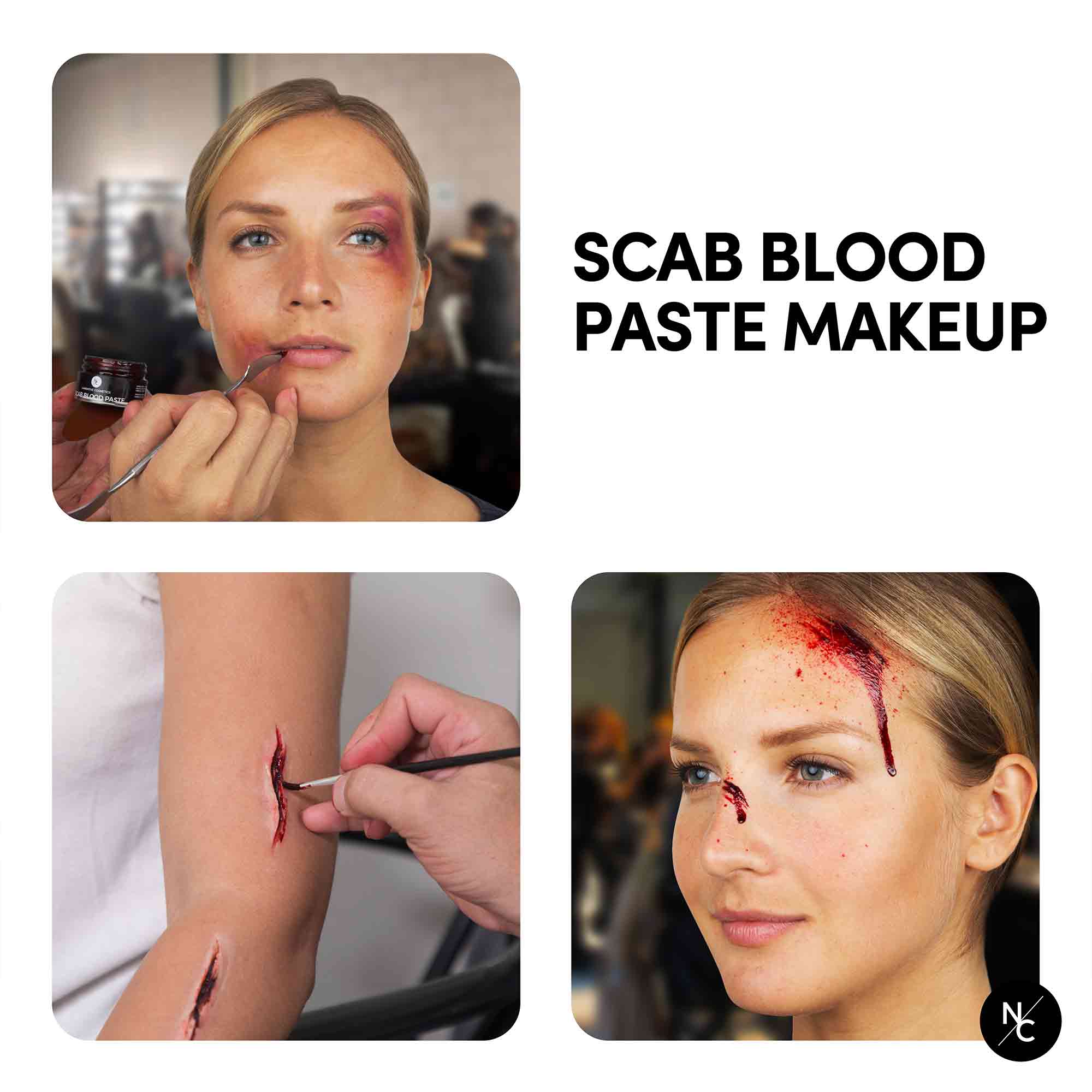 Scab Blood Paste Professional SFX Makeup for Realistic Cuts and Wounds, 1.41 Oz.