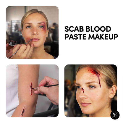 Scab Blood Paste Professional SFX Makeup for Realistic Cuts and Wounds, 1.41 Oz.