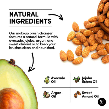 Solid Makeup Brush Cleanser Soap for Cosmetic Brushes with Silicone Cleaning Pad - Vanilla Fragrance, 2.45 Oz., Professional Makeup