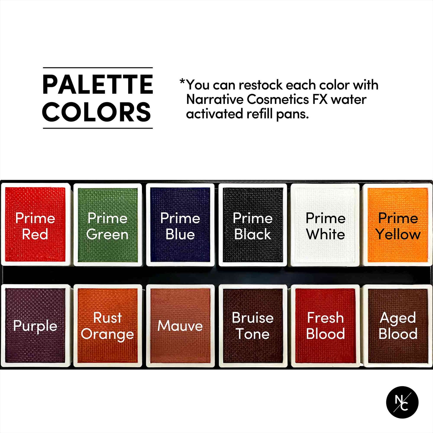 12 Color FX Water Activated Palette