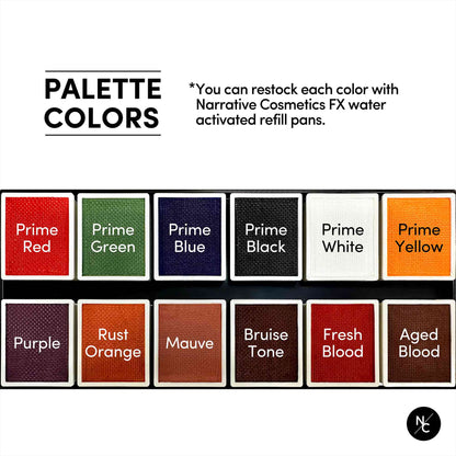 12 Color FX Water Activated Palette