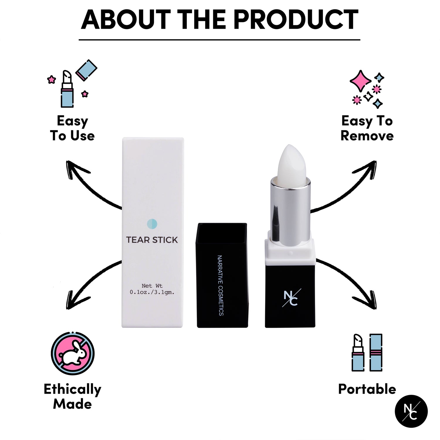 Tear Stick Menthol-Infused Wax for Natural Tears on Cue