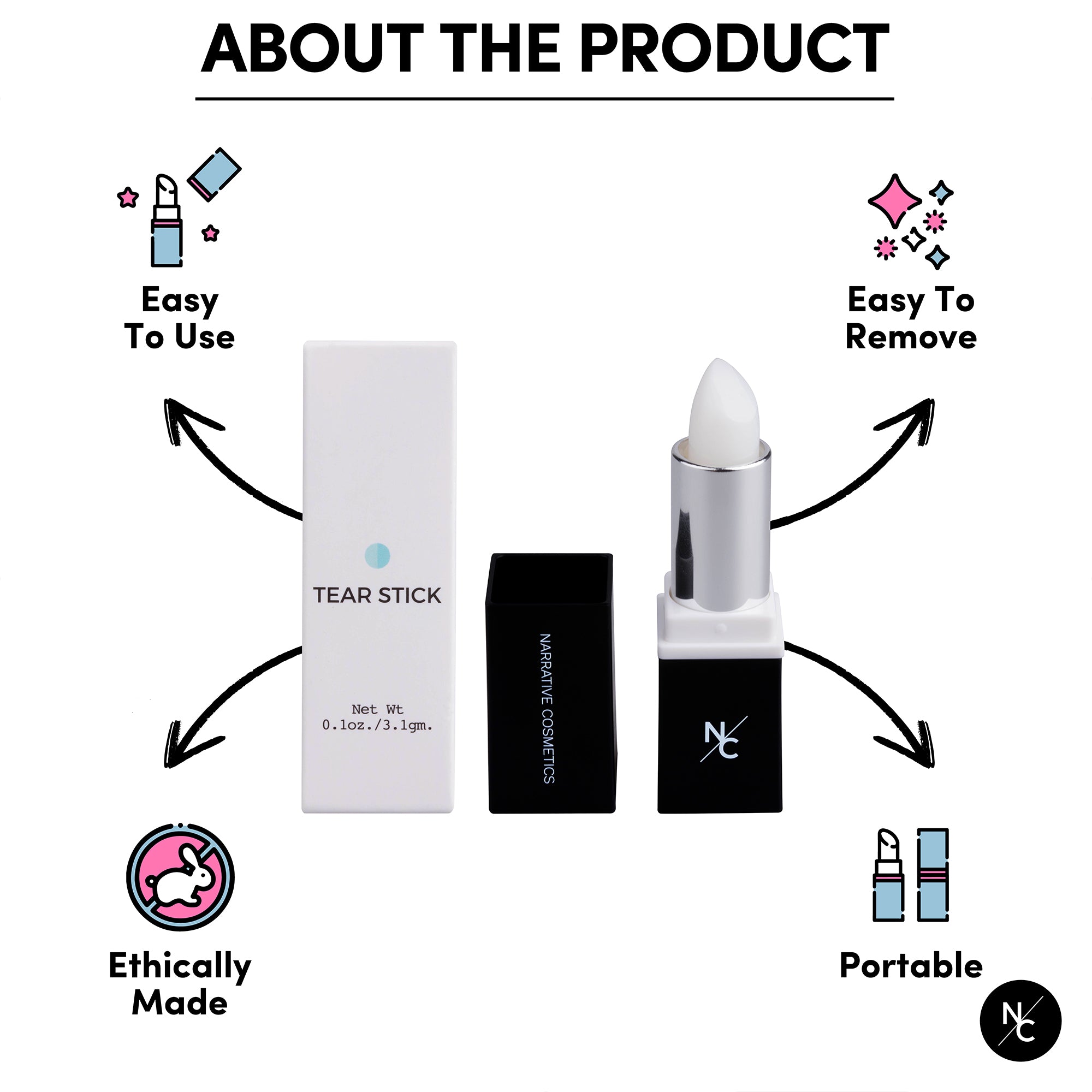 Tear Stick Menthol-Infused Wax for Natural Tears on Cue