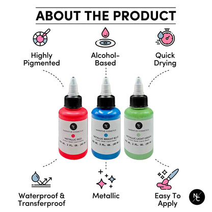 Metallic Alcohol Airbrush Paints - 2 fl oz