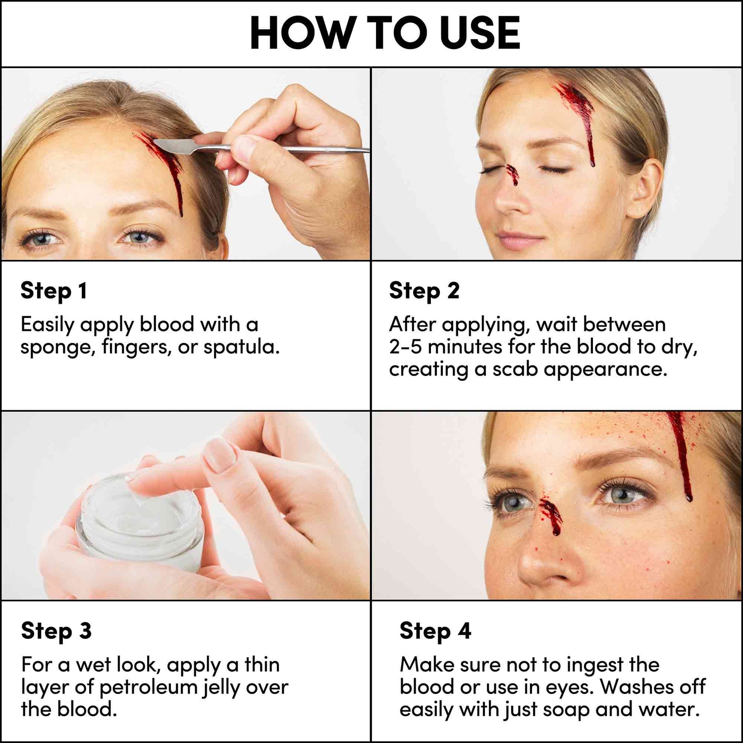 Scab Blood Paste Professional SFX Makeup for Realistic Cuts and Wounds, 1.41 Oz.