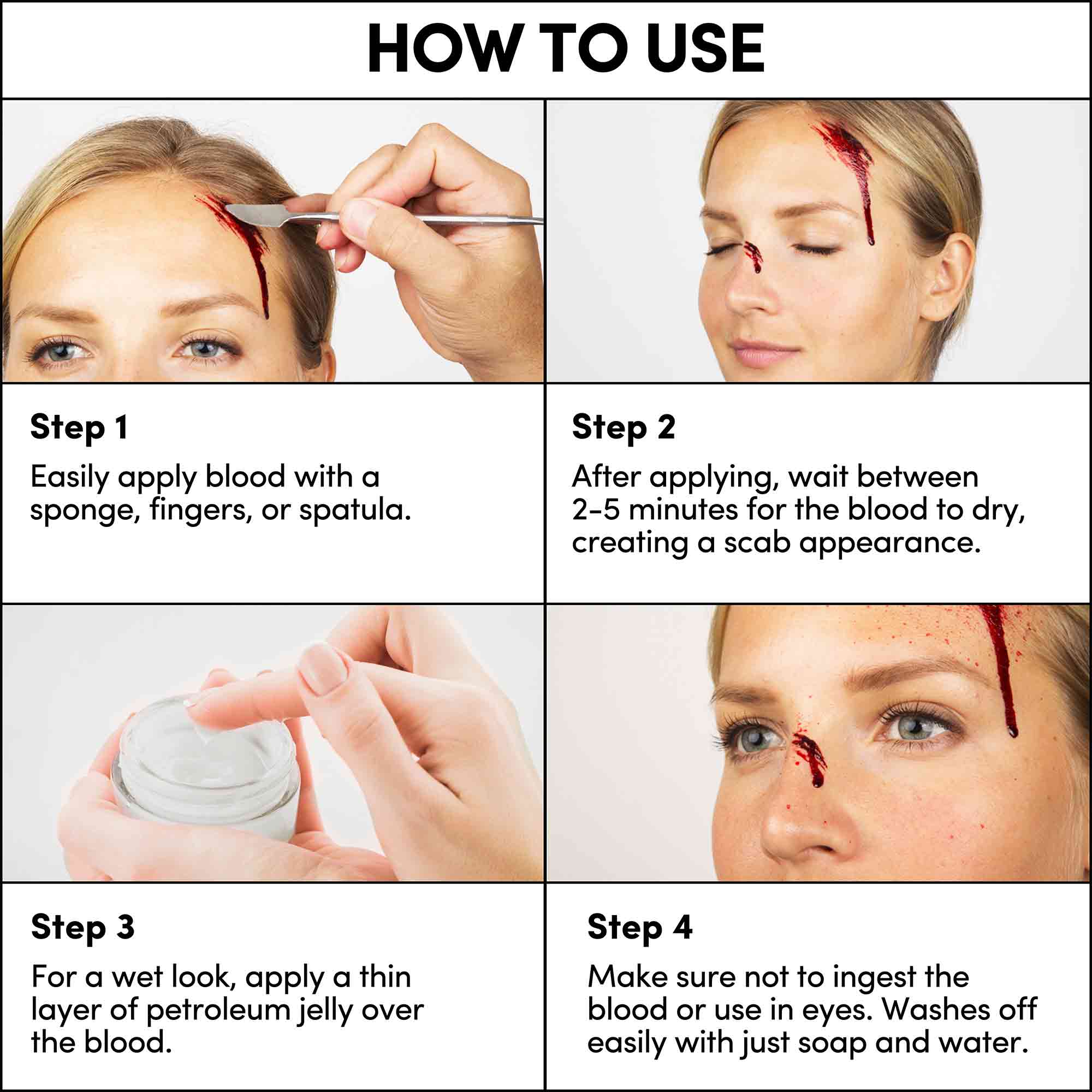 Scab Blood Paste Professional SFX Makeup for Realistic Cuts and Wounds, 1.41 Oz.