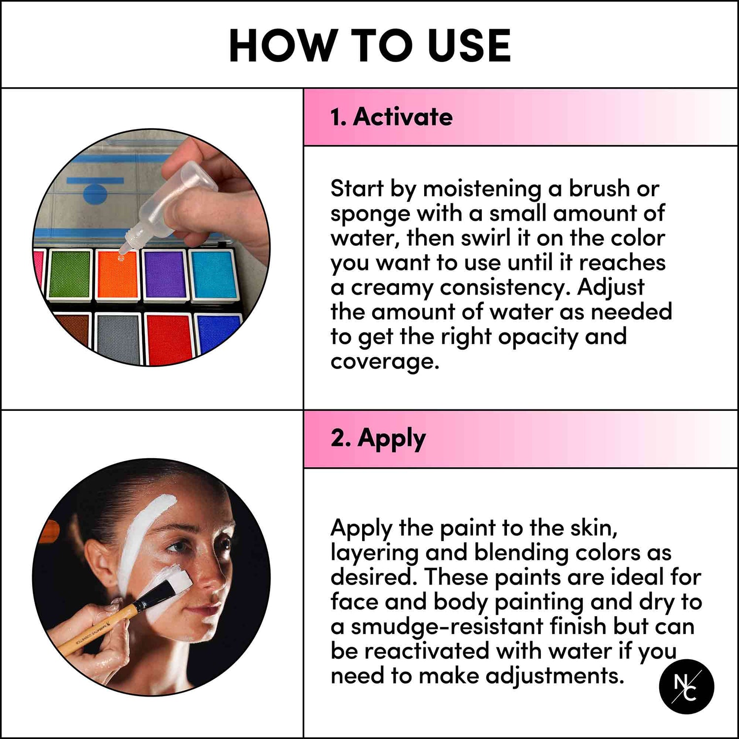 12 Color Primary Water Activated Palette