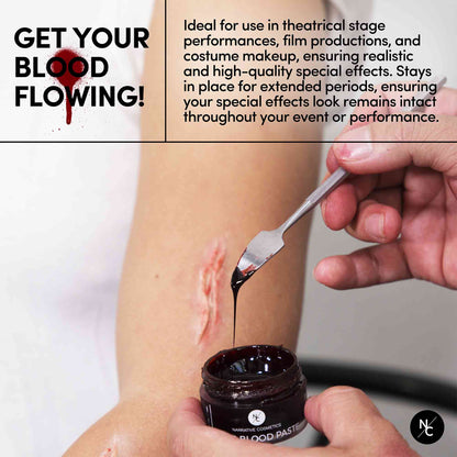 Scab Blood Paste Professional SFX Makeup for Realistic Cuts and Wounds, 1.41 Oz.