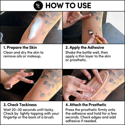 Professional-Grade Matte Spirit Gum Adhesive - 1 Fl. Oz.