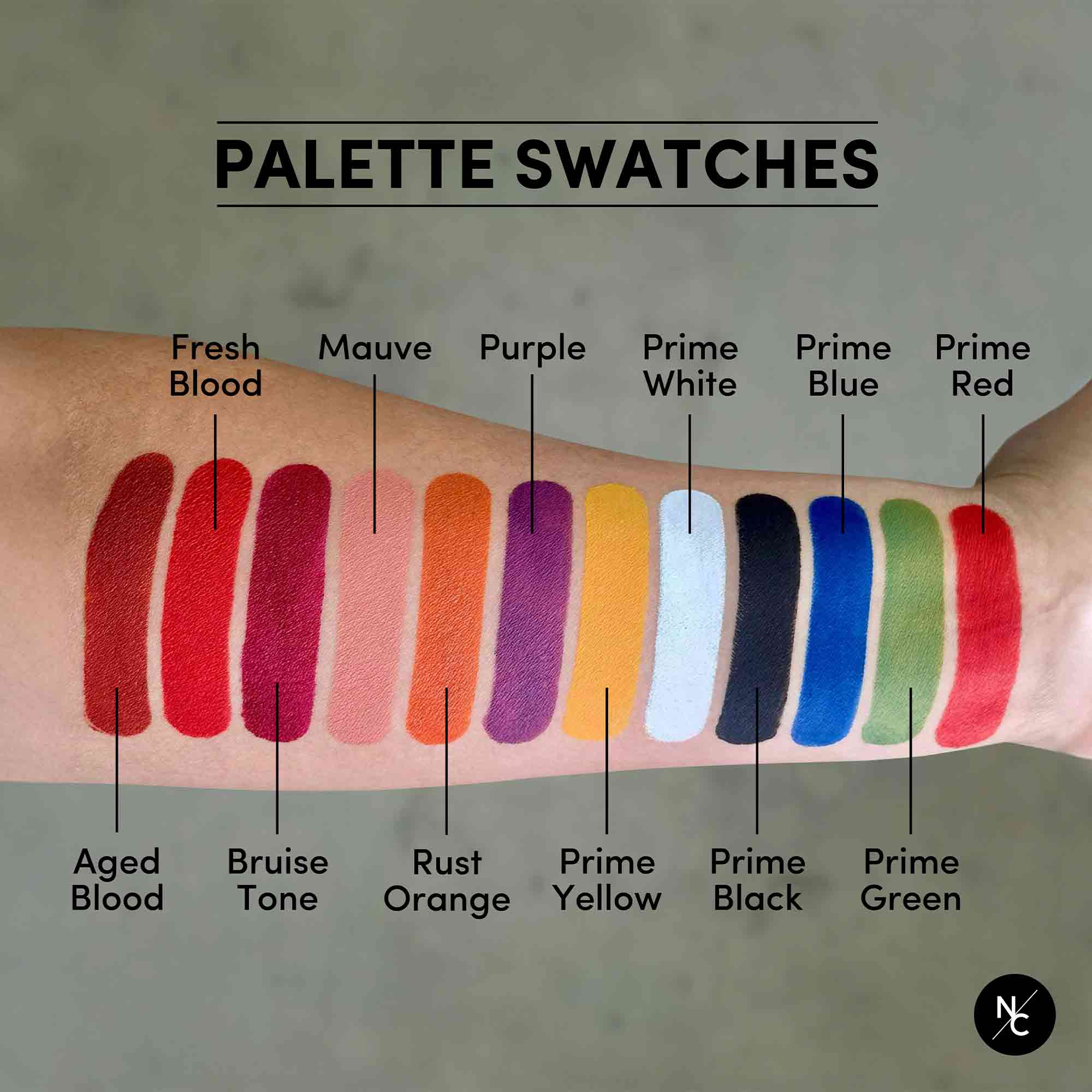 12 Color FX Water Activated Palette