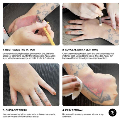 Quick-Set Tattoo Cover-Up Cream Palette