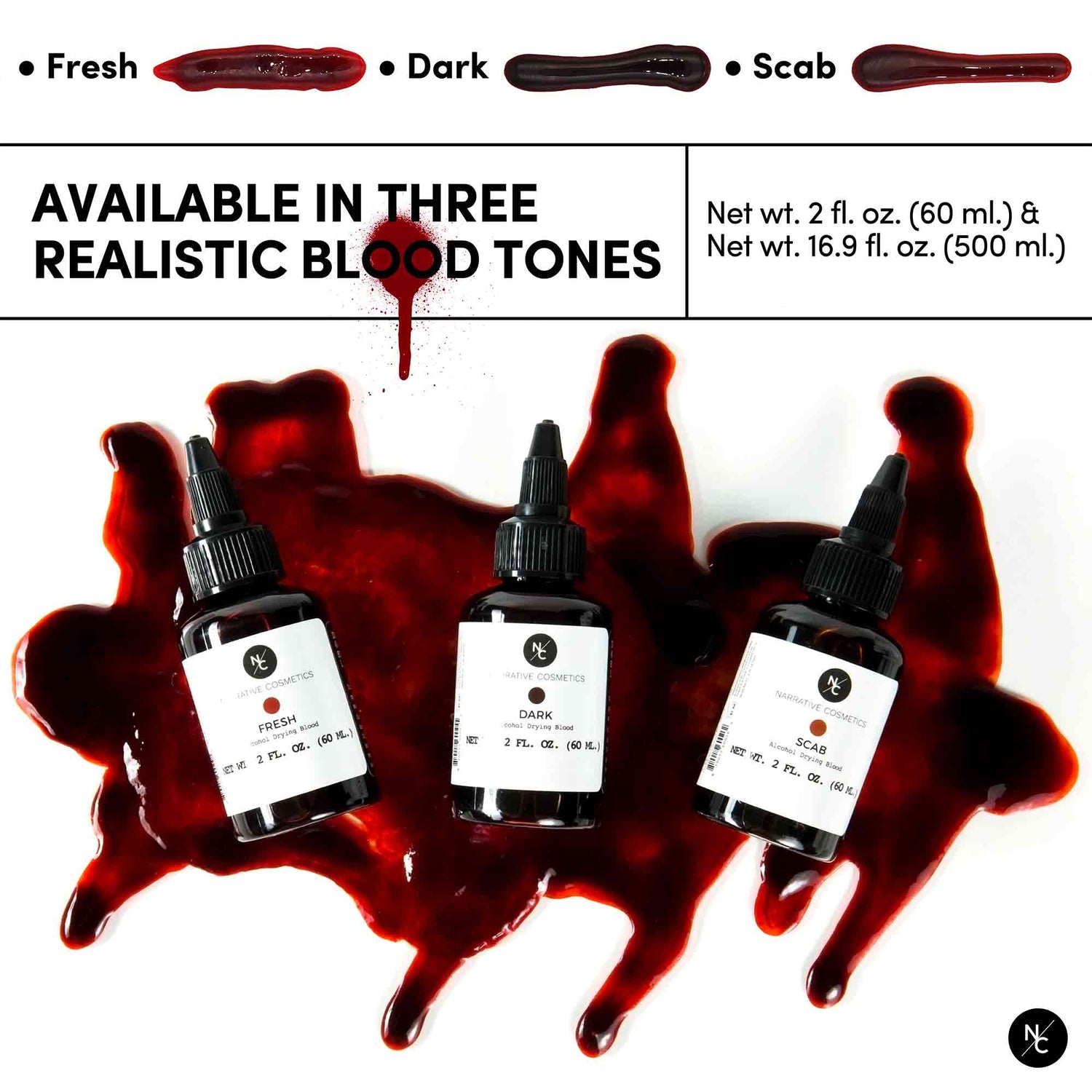 Alcohol Drying Blood - Ultra-Realistic Liquid Bloods that Dry to the Touch, 16.9 fl.oz (500ml)