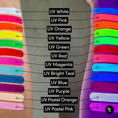 12 Color UV Water Activated Glow Palette