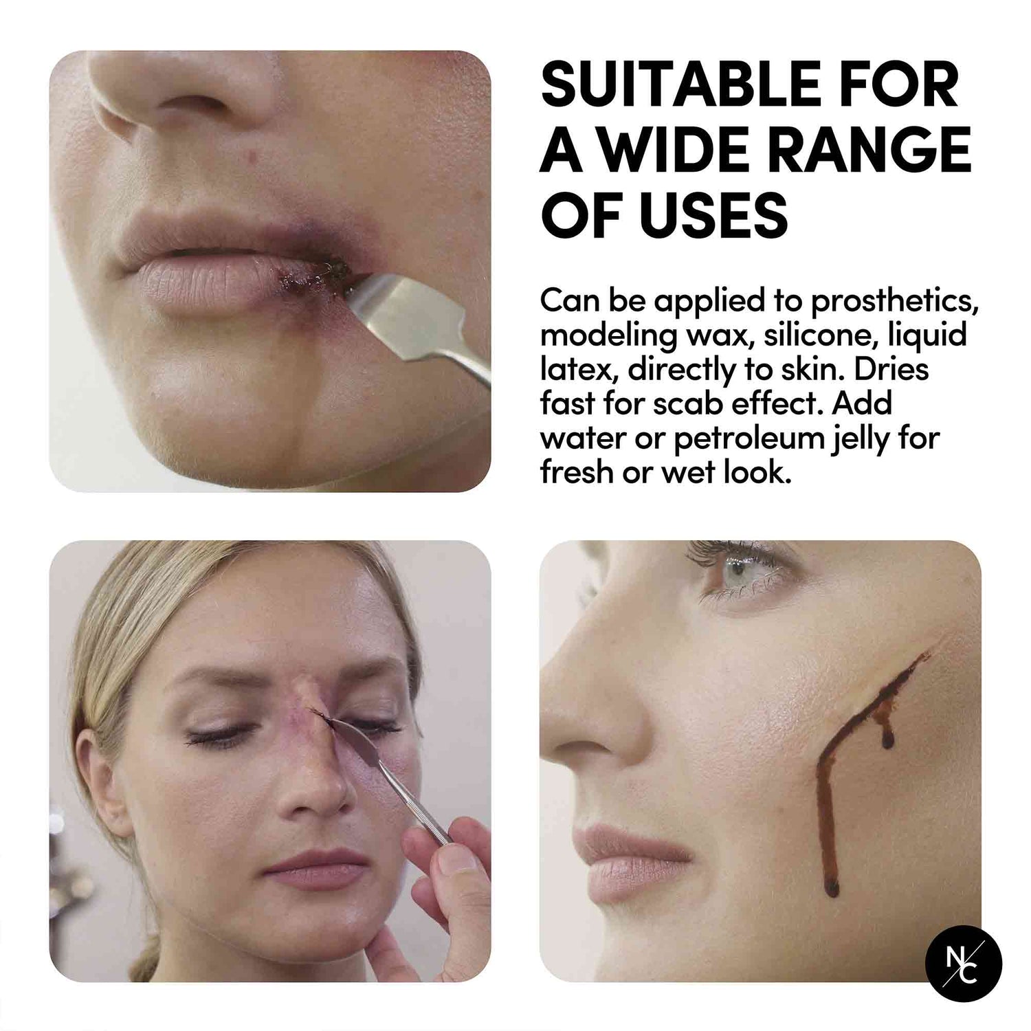 Scab Blood Paste Professional SFX Makeup for Realistic Cuts and Wounds, 1.41 Oz.