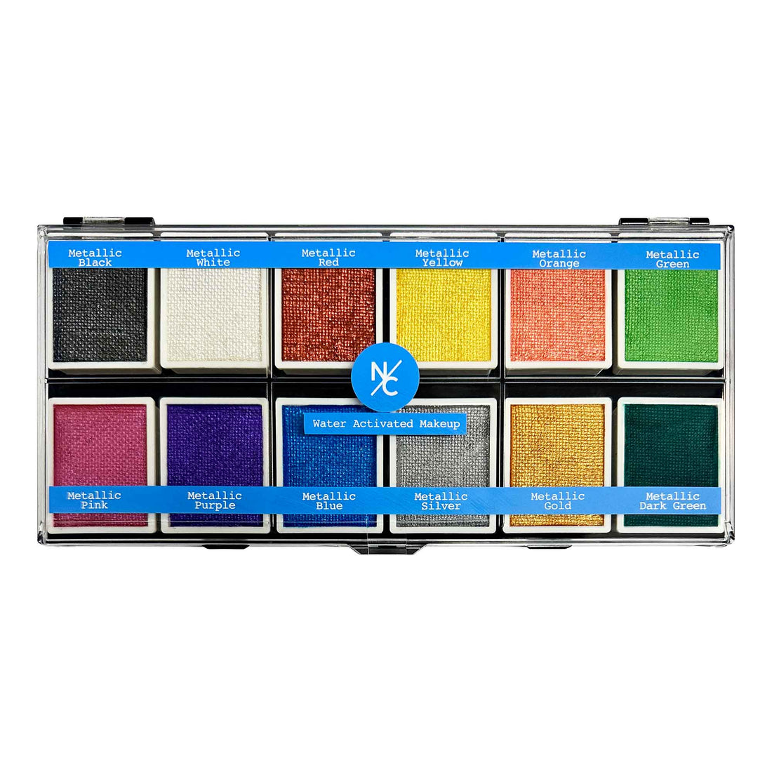 12 Color Metallic Water Activated Palette