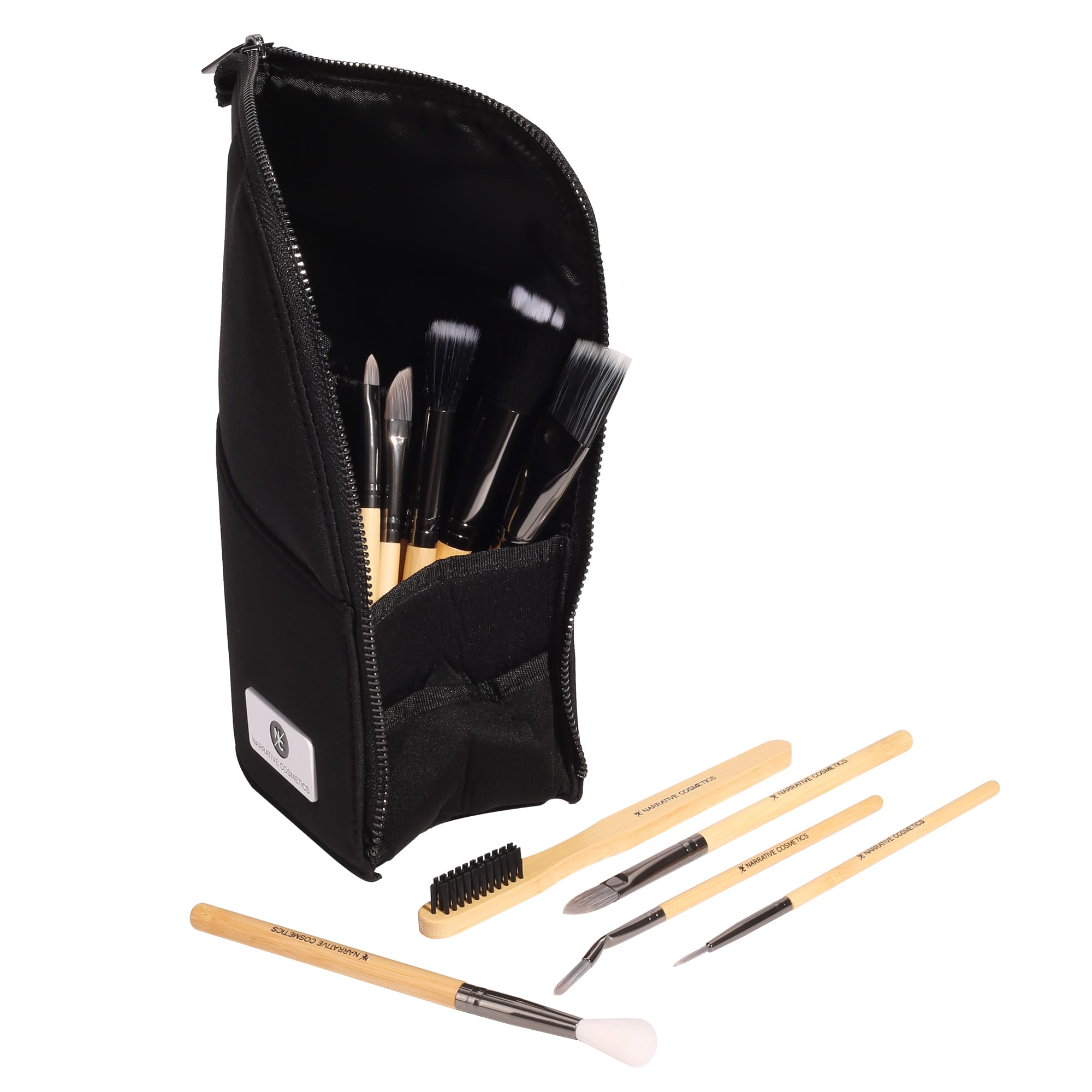Stand-up Foldable Makeup Brush Bag for Professional Makeup Artists