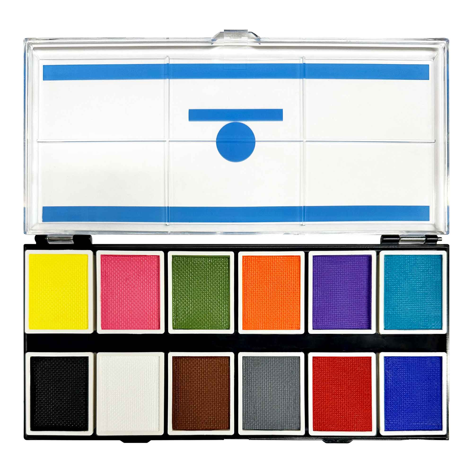 12 Color Primary Water Activated Palette