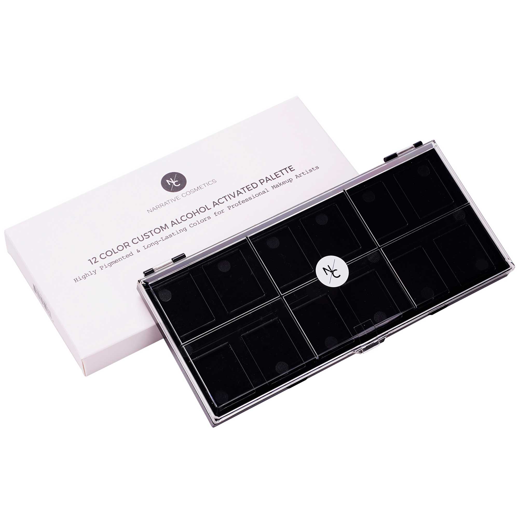 Narrative Cosmetics Empty Alcohol Activated Palette for Refills and Custom Palette Creation