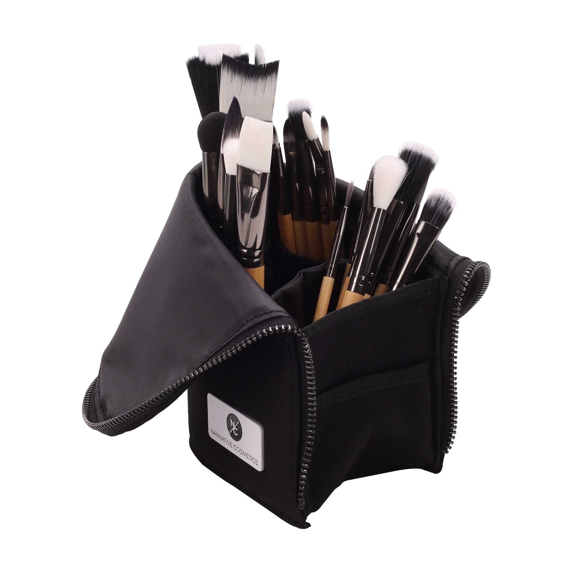 Stand-up Foldable Makeup Brush Bag for Professional Makeup Artists